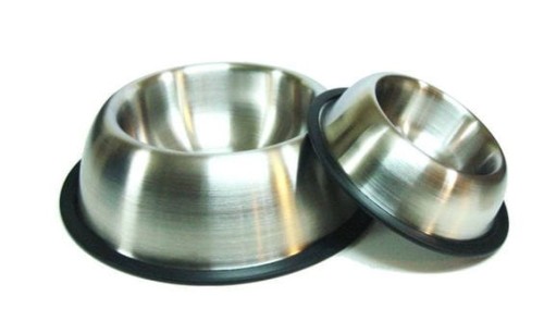 Miska ze stali nierdzewnej SPANIEL matowa, obła dla psa 18cm