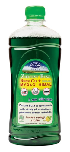 Nawóz dolistny ZIELONY BUSZ Cu, piołón, mydło 0,5l Eko HIMAL