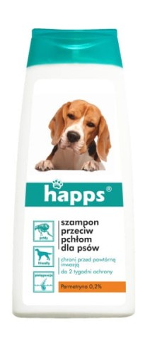 Szampon dla PSÓW przeciw pchłom HAPPS 150ml