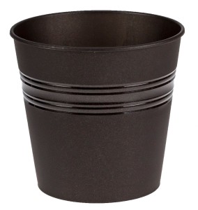 Doniczka wiadro 19cm GRAFIT plastikowa lekka