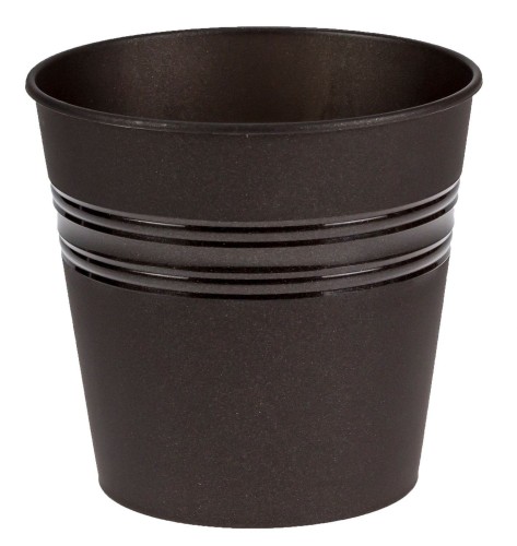 Doniczka wiadro 19cm GRAFIT plastikowa lekka