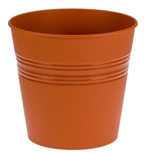 Doniczka wiadro 19cm TERAKOTA plastikowa lekka