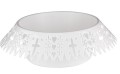 Miska KORONKA 25cm BIAŁA nagrobkowa, cmentarna PLASTIKOWA