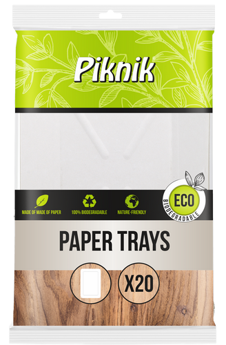 Tacki papierowe prostokątne EKO 20szt