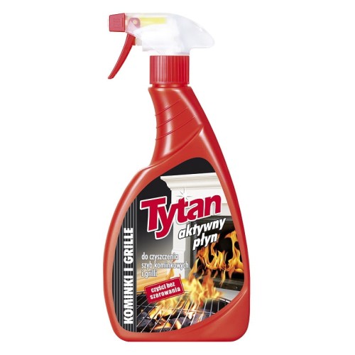 Płyn do czyszczenia szyb kominkowych i grilli TYTAN spray 500g 