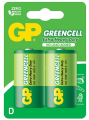 Baterie R20 cynkowo - chlorkowa GREENCELL 1,5V GP 2szt