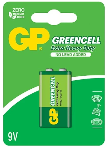 Bateria 6F22 cynkowo - chlorkowa GREENCELL 9V GP 1szt