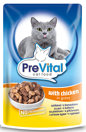 Saszetka z kurczakiem w sosie dla kota PREVITAL 100g