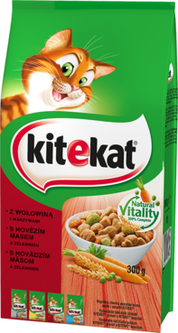 Karma sucha KITEKAT wołowina z warzywami 300g