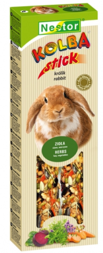 Kolba dla królika z ziołami i warzywami 115g NESTOR 2szt