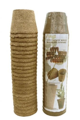 Doniczki torfowe OKRĄGŁE 10cm JIFFY 24 szt