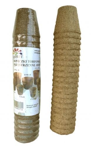 Doniczki torfowe OKRĄGŁE 6cm JIFFY 20 szt