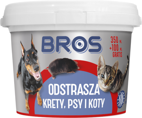 Odstrasza krety, psy i koty BROS 450ml