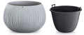 Doniczka BETON BOWL DKB370 +wkład PROSPERPLAST