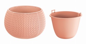 Doniczka SPLOFY BOWL DKSP290 brzoskwinia +wkład PROSPERPLAST