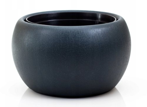 Doniczka Sphere Wood Antracyt 39cm DOMELO
