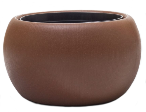 Doniczka Sphere Wood Brąz 39cm DOMELO