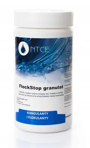 FLOCKSTOP na Klarowność Wody 1kg Granulowany NTCE chemia basenowa