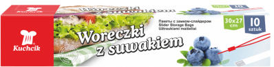 Woreczki z SUWAKIEM 24x30cm 10szt KUCHCIK