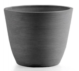 Donica z kompozytu wcięcia 40cm SZARA GS13D40.SZ