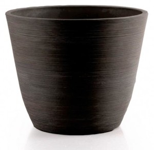 Donica z kompozytu wcięcia 25cm BRĄZOWA GS13D25.BR