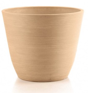 Donica z kompozytu w prążki 30cm BEŻOWA GS13D30.B