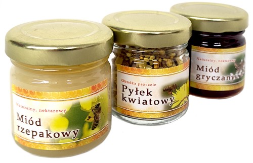 Zestaw degustacyjny z pyłkiem 100% prawdziwy 50/20/50g 