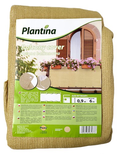 Osłona balkonowa BEŻ 90x600cm PLANTINA