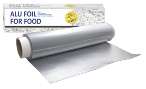 Folia aluminiowa w pudełku z nozykiem 1kg ROLKA GASTRONOMICZNA 