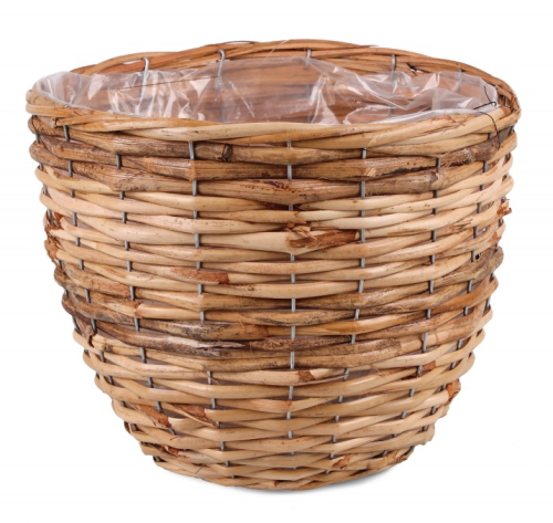 Koszyk osłonka z jasnego rattanu z folią 24cm GD6078.M 