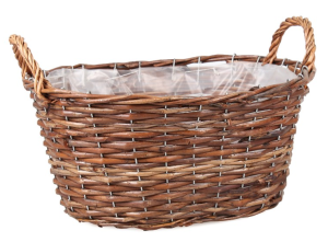 Koszyk owalny z uchwytami z wikliny naturalny 40cm HC08230.L