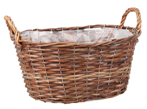 Koszyk owalny z uchwytami z wikliny naturalny 40cm HC08230.L