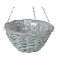 Koszyk wiszący seledynowy WIKLINOWY z łańcuszkiem YDL-180122.Z