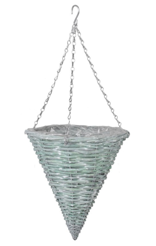 Koszyk wiszący STOŻEK seledynowy z łańcuszkiem YDL-180364.Z