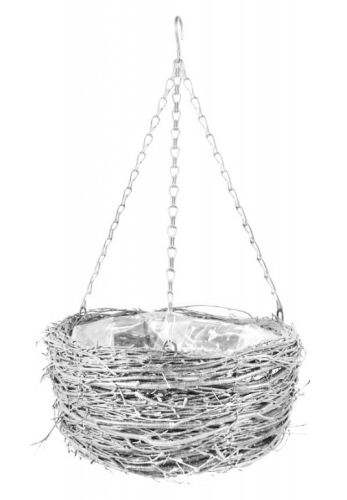 Kosz Doniczka wisząca brzoza biała z łańcuszkiem TD050.B.F