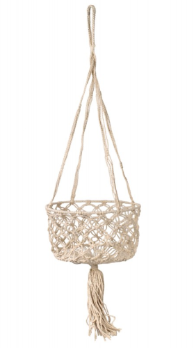 Makrama na doniczke NATURALNY kwietnik 105cm nr16