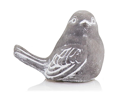 Ptaszek betonowy SZARY figurka  8,5cm