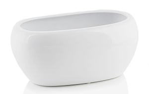 Doniczka ceramiczna BIAŁA podłużna rynna 27cm