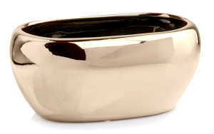 Doniczka ceramiczna ZŁOTA podłużna rynna 27cm