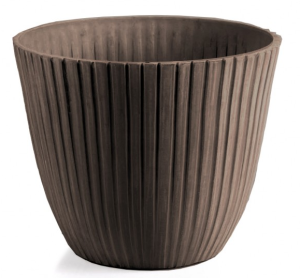 Donica z kompozytu z wcięciami Brązowa GS15V25.BR 25x20cm 