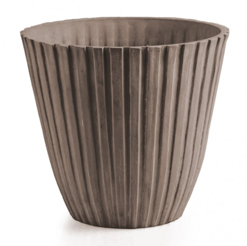 Donica z kompozytu żłobiona Taupe GS15V20.TP 15x20cm  