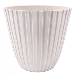 Donica z kompozytu żłobiona Biała GS15V20.BK 15x20cm  