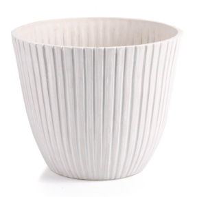 Donica z kompozytu żłobiona Biała GS15V20.BK 25x20cm 