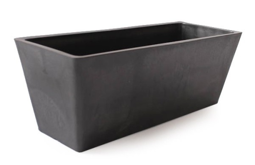Donica prostokątna z kompozytu Czarna GSU35.C 35cm