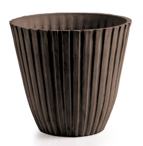 Donica z kompozytu żłobiona Brązowa GS15V15.BR 15x15cm  