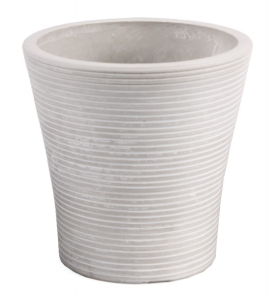 Doniczka z kompozytu BIAŁA z wcięciami GS12AD12.BK 12x12cm