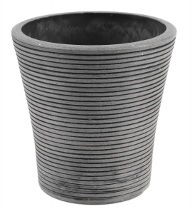 Doniczka z kompozytu SZARA z wcięciami GS12AD12.SZ 12x12cm