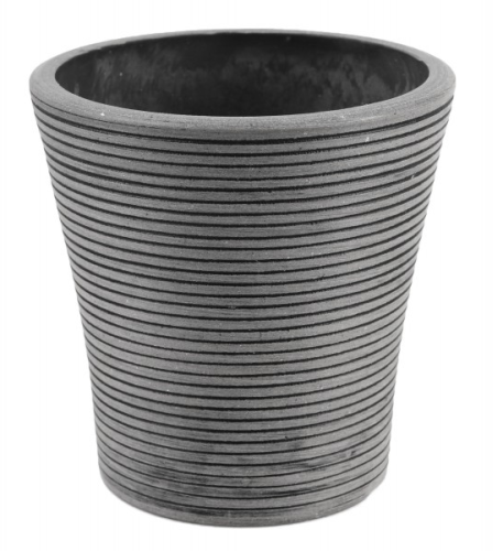 Doniczka z kompozytu SZARA z wcięciami GS12AD12.SZ 12x12cm