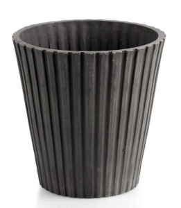 Donica z kompozytu żłobiona Szara GS15C15.SZ 15x15cm 