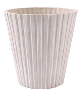 Donica z kompozytu żłobiona Biała GS15C15.BK 15x15cm 